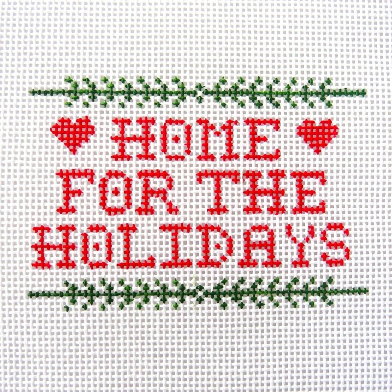 Alice & Blue Home for the Holidays Needlepoint Canvas
