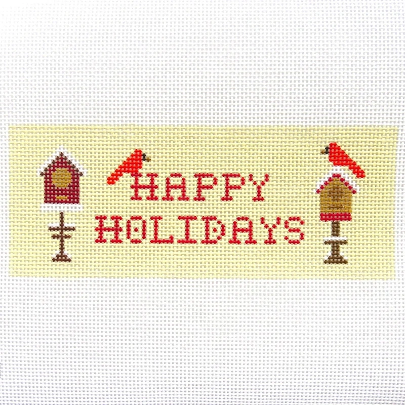 Alice & Blue Happy Holidays Needlepoint Canvas