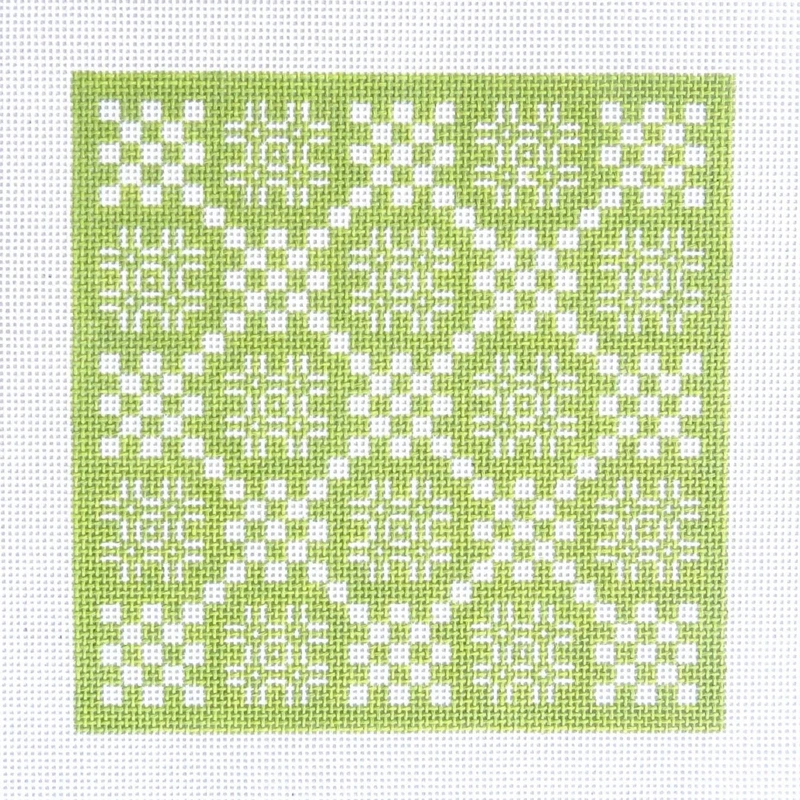 Alice & Blue Juniper Geometric Needlepoint Canvas