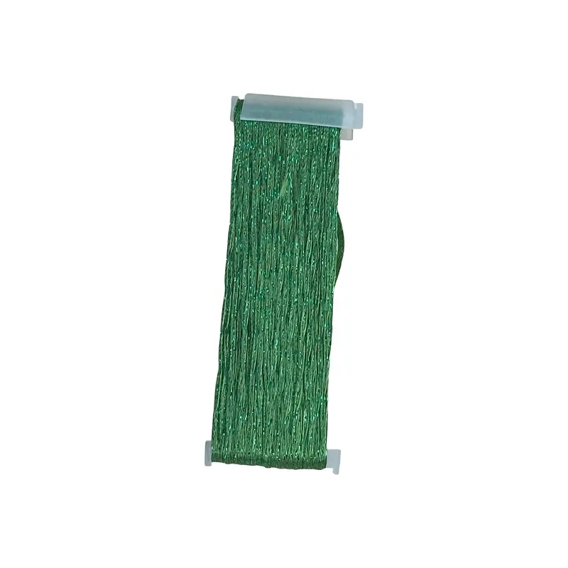 YLI Threads Ribbon Floss Shimmer Blend - 038 Moss Green/Green